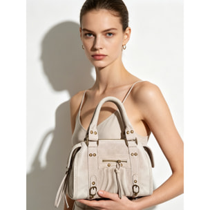 Borsa a spalla da donna - Modello Erisia - Vera pelle - 25.0 x 15.0 x 10.0 cm