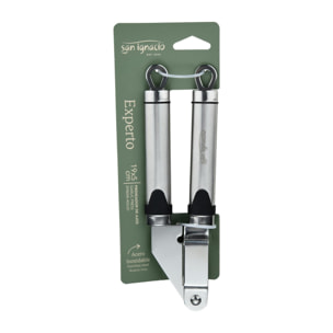Prensador de ajos 19x5 cm acero inoxidable, triturador manual resistente expert san ignacio