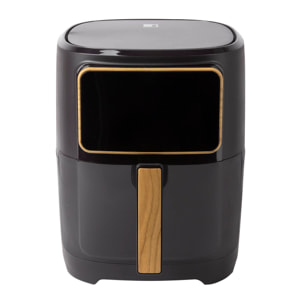 Freidora de aire de 1800W y 6,9L con 8 programas de cocción, revestimiento cerámico y ajuste de temperatura CHARCOAL Bergner