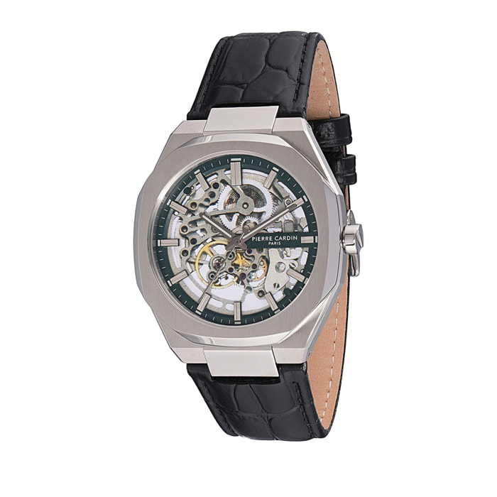 Reloj Pierre Cardin CF.1002.LB.4 Hombre Analogico Automatico con Correa de Cuero