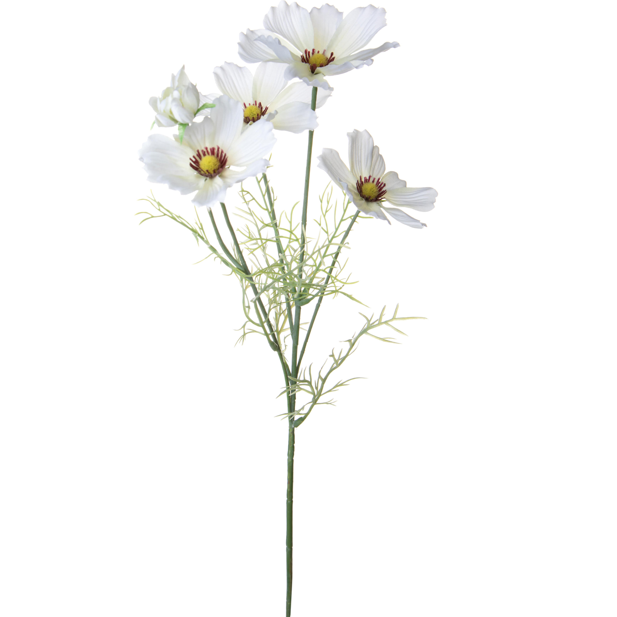 Cosmos In Fiore per 5 altezza 68 Cm - Pezzi 6 - 15X68X14cm - Colore: Bianco - Bianchi Dino - Fiori Artificiali