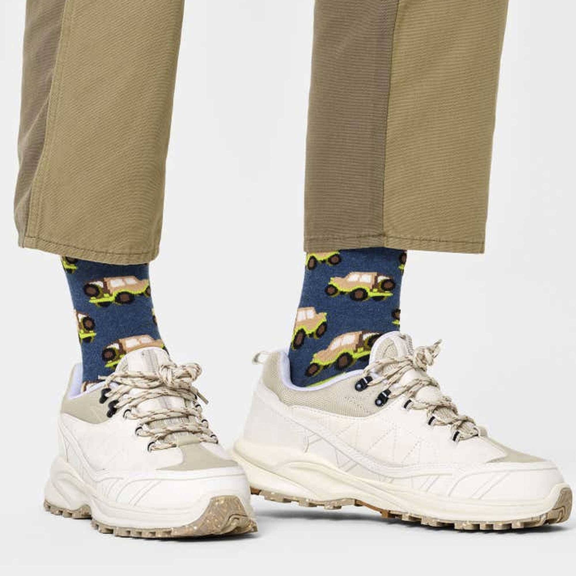 Set de 3 pares de calcetines - diseños "SUV", "Bike" y "Crocodile"
