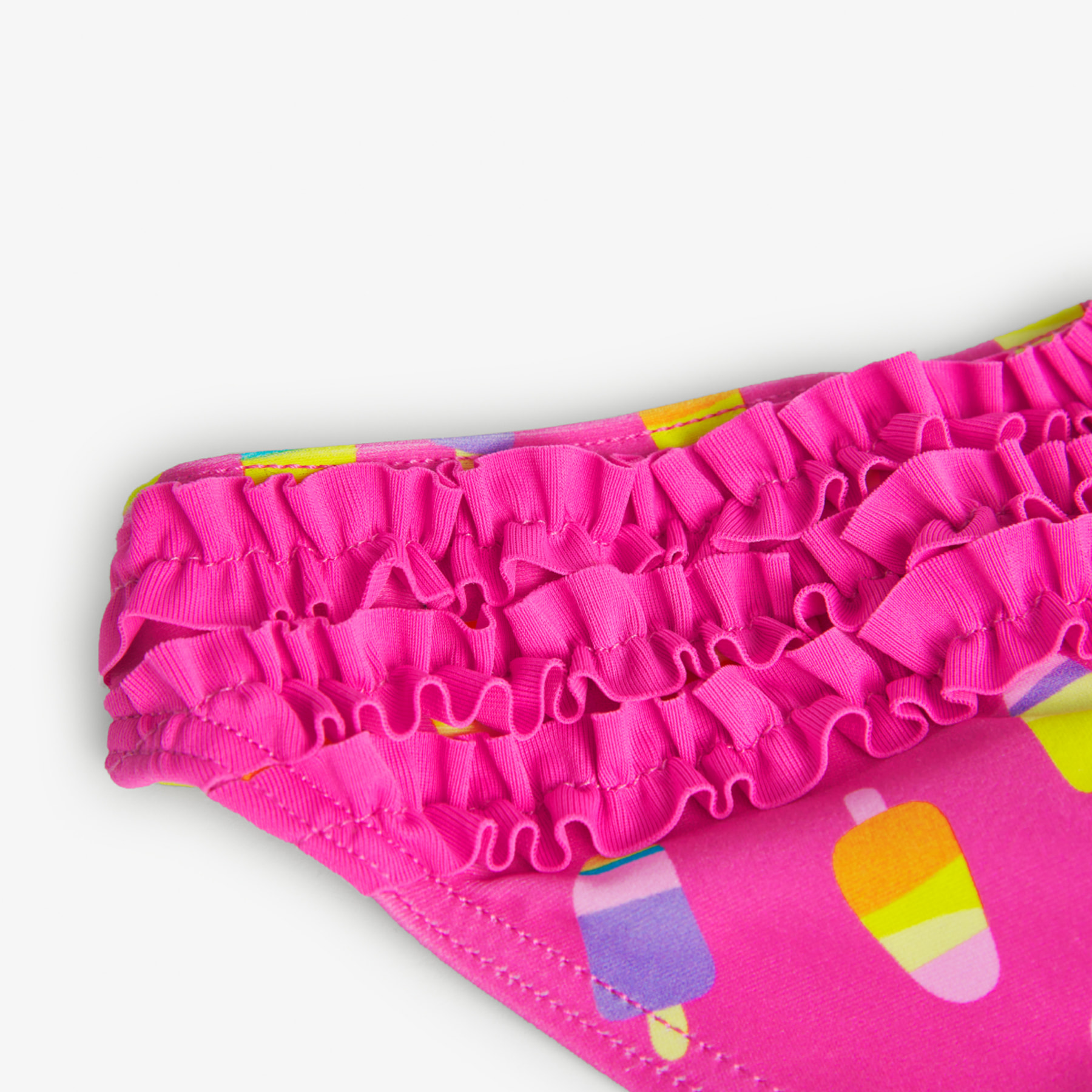 Braguita estampada niÃ±a, poliamida, estampado fucsia