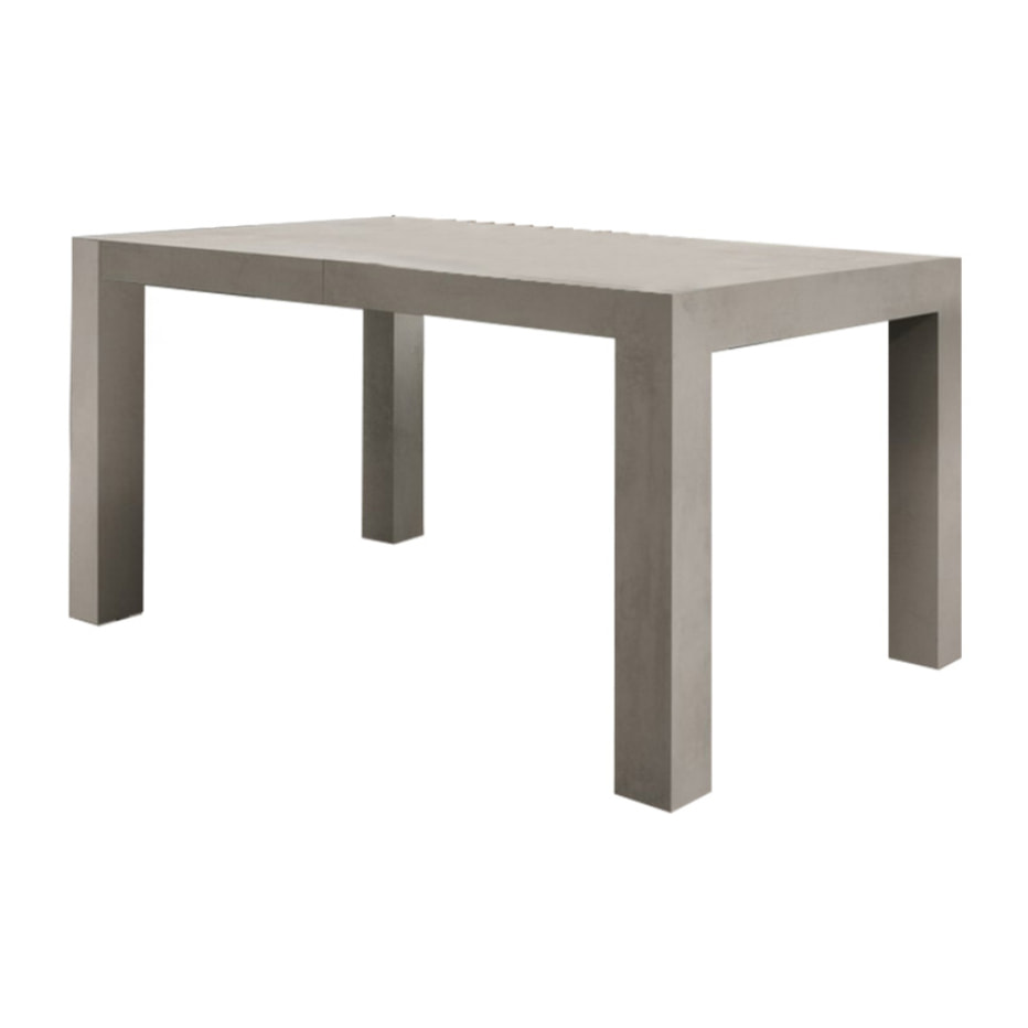 Tavolo MARZAMEMI in legno, finitura in grigio cemento, allungabile 160x90 cm - 240x90 cm