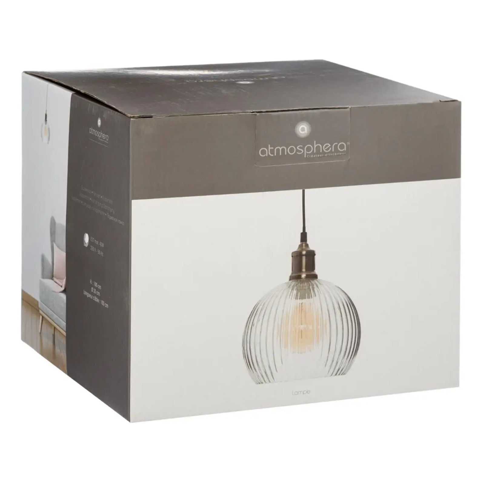 Suspension "Laye" verre D20cm