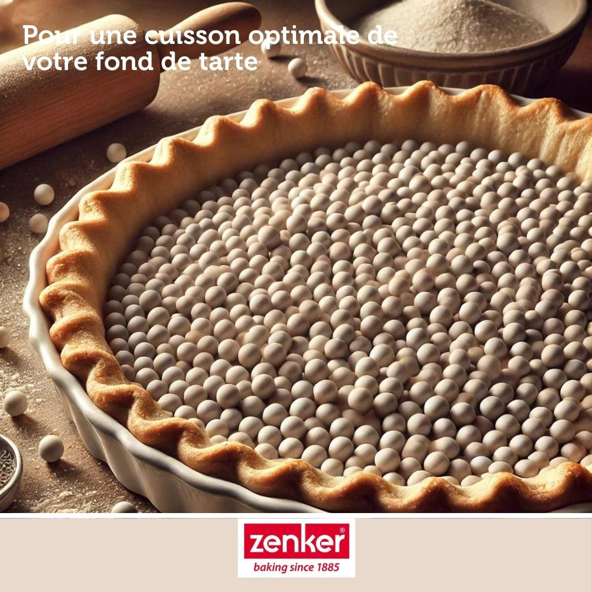 Billes de cuisson pour pâte sablée, pot de 600 grammes Zenker Smart Pastry