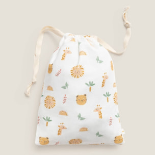 Bolsa algodón jungla Palmis color blanco