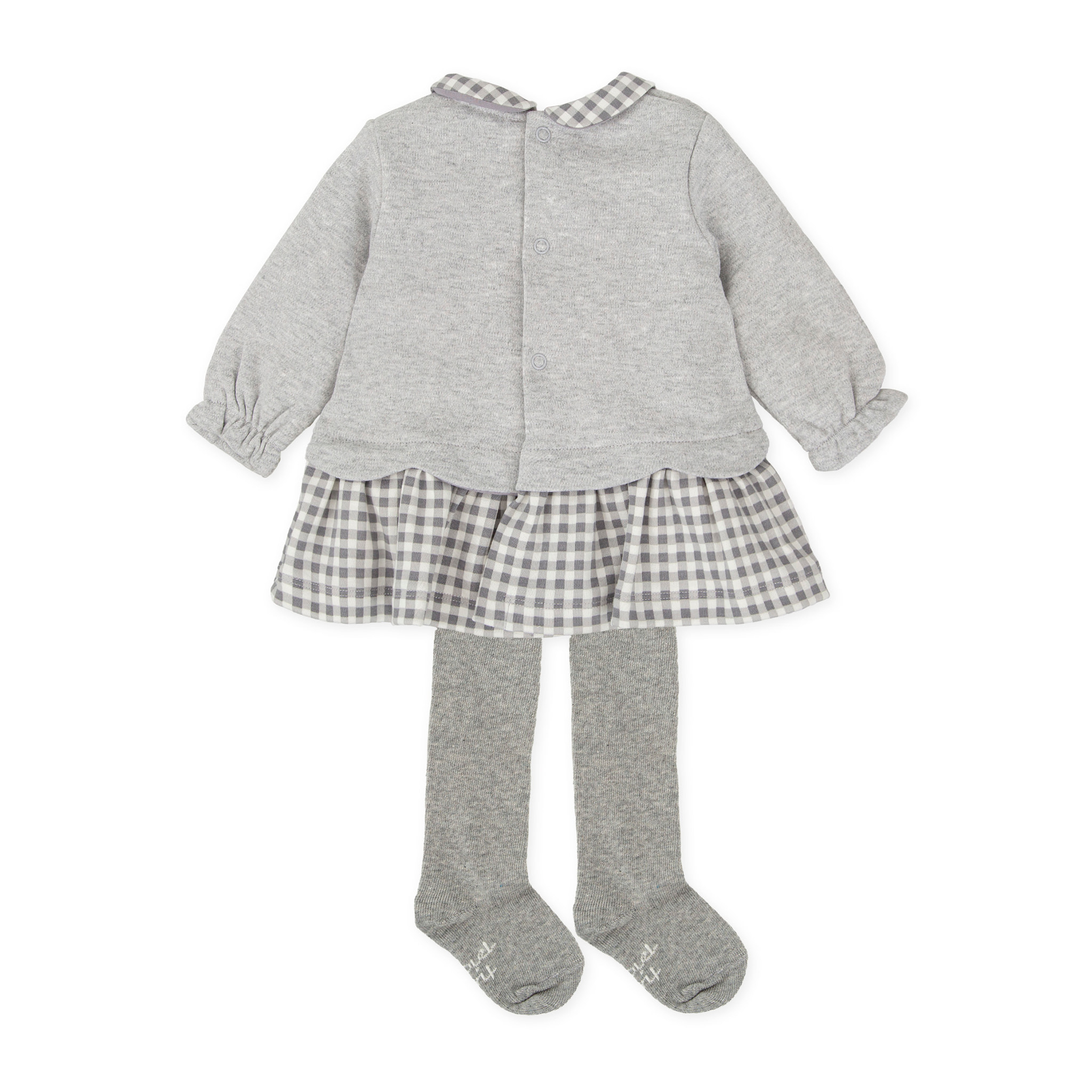 VESTIDO CON LEOTARDOS GRIS - Gris