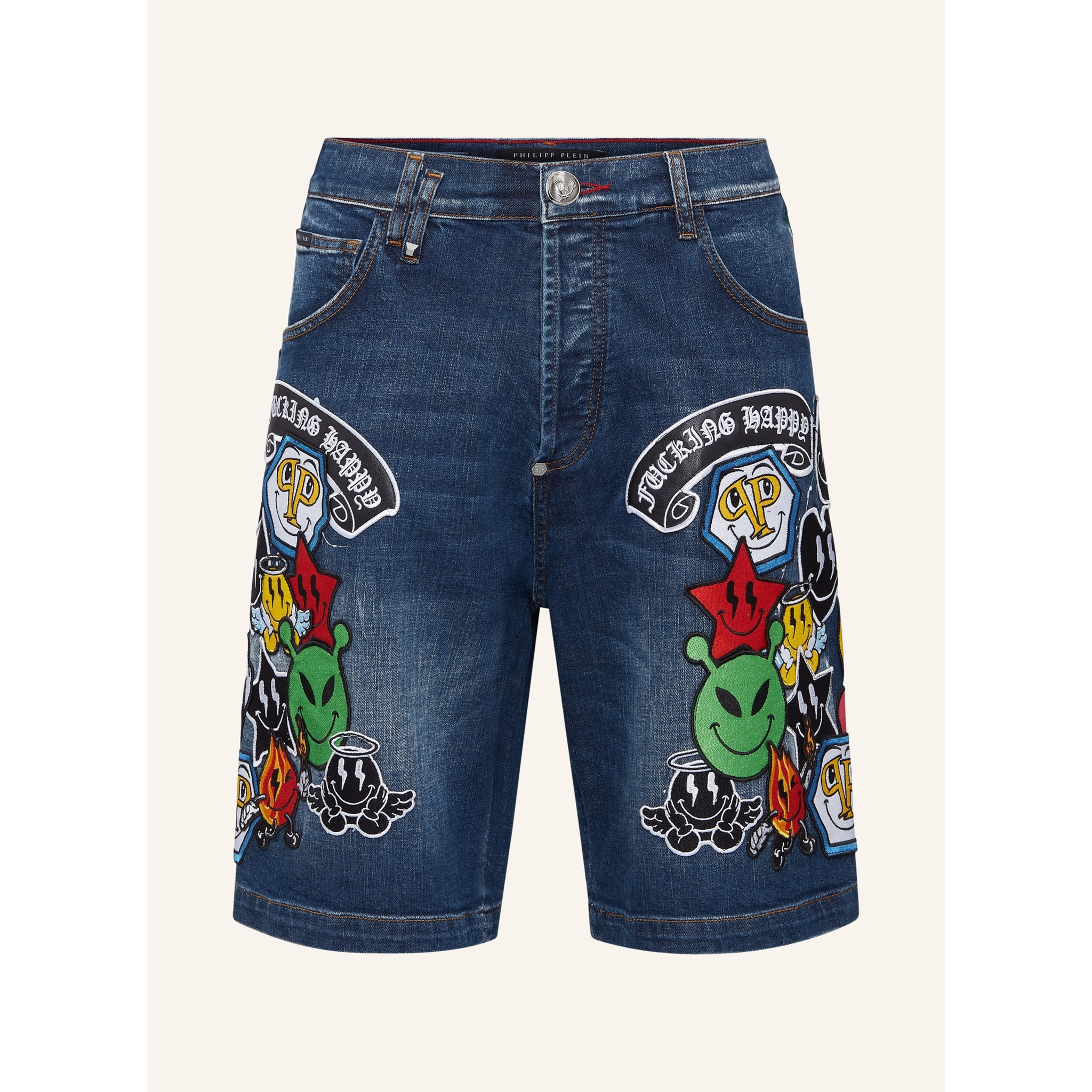 PHILIPP PLEIN Pantalones cortos vaqueros SMILE