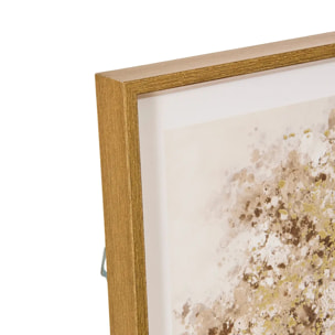 Toile imprimée encadrée Eka marron 78x38cm