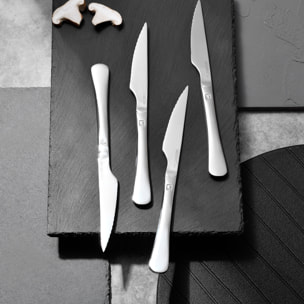 Set 6 cuchillos chuleteros color plata Bergner coleccion Munich