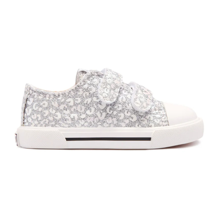 Zapatillas Bajas de Bebés Glitter Plata
