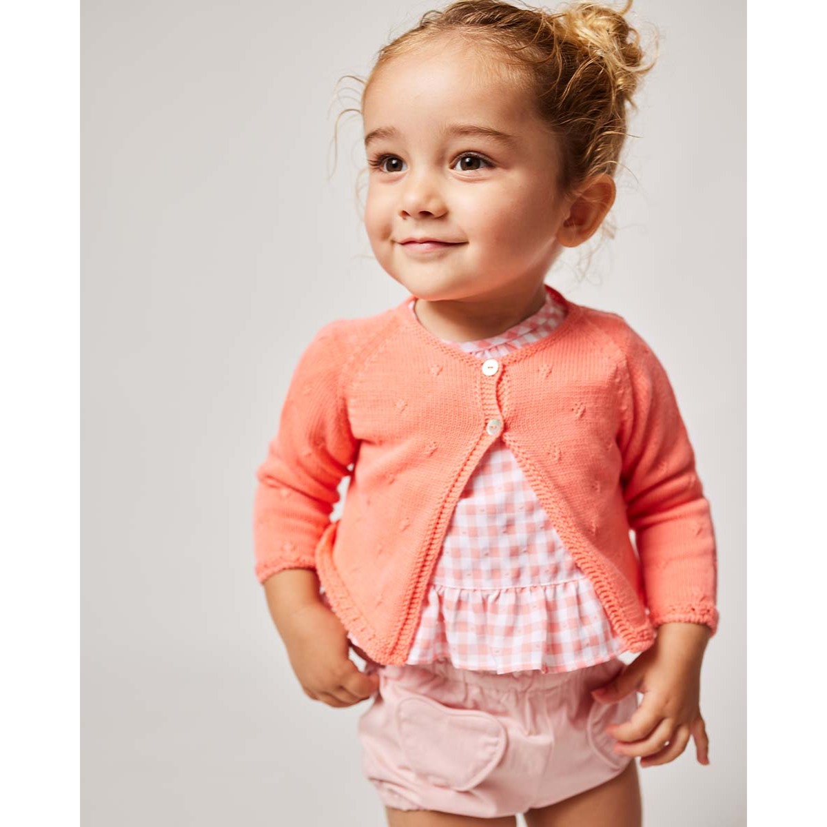 CHAQUETA PUNTO ALGODÓN ORGÁNICO NARANJA