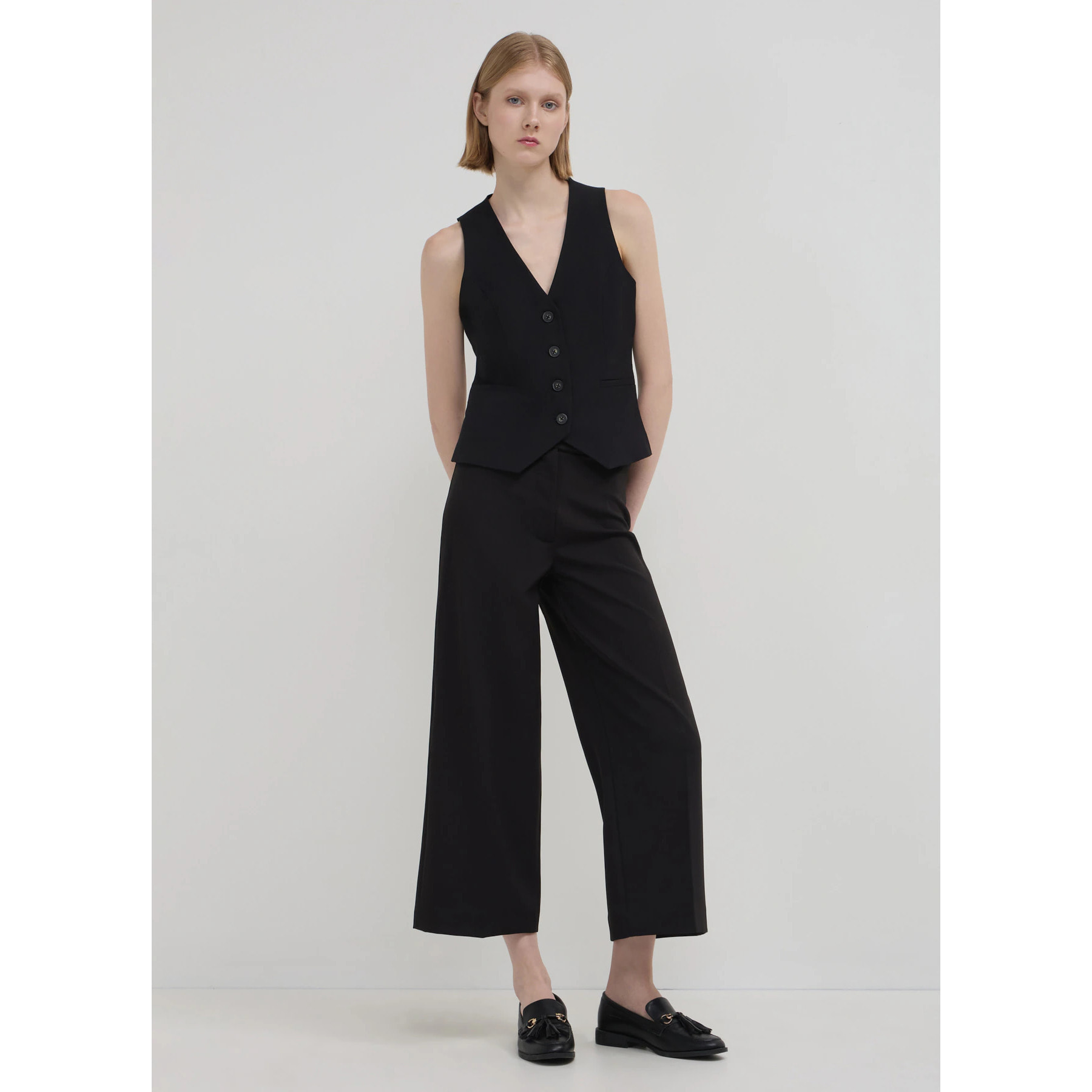 Pantalone culotte tinta unita