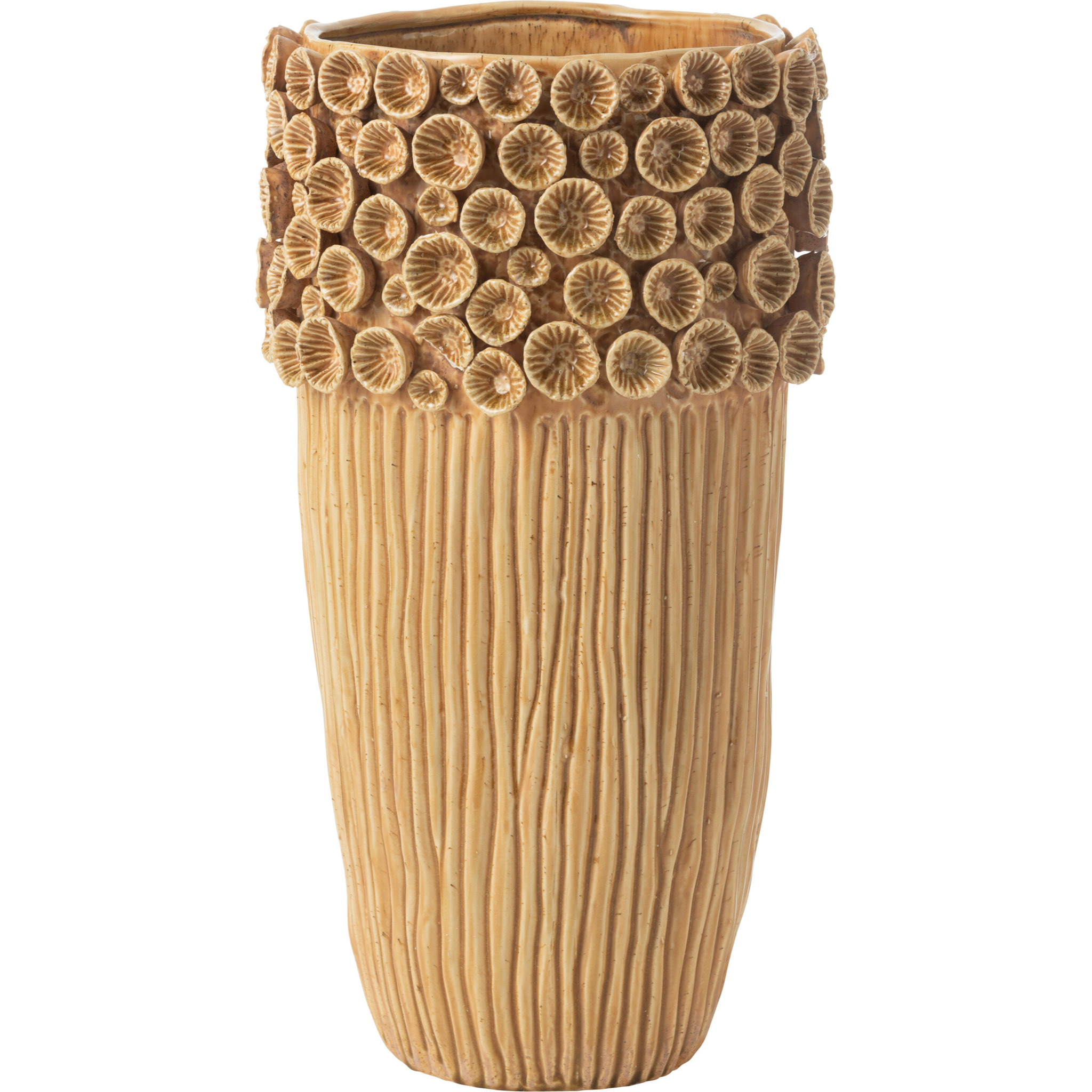 J-Line vase Corail Haut - céramique - jaune - large - 56.5 cm de hauteur