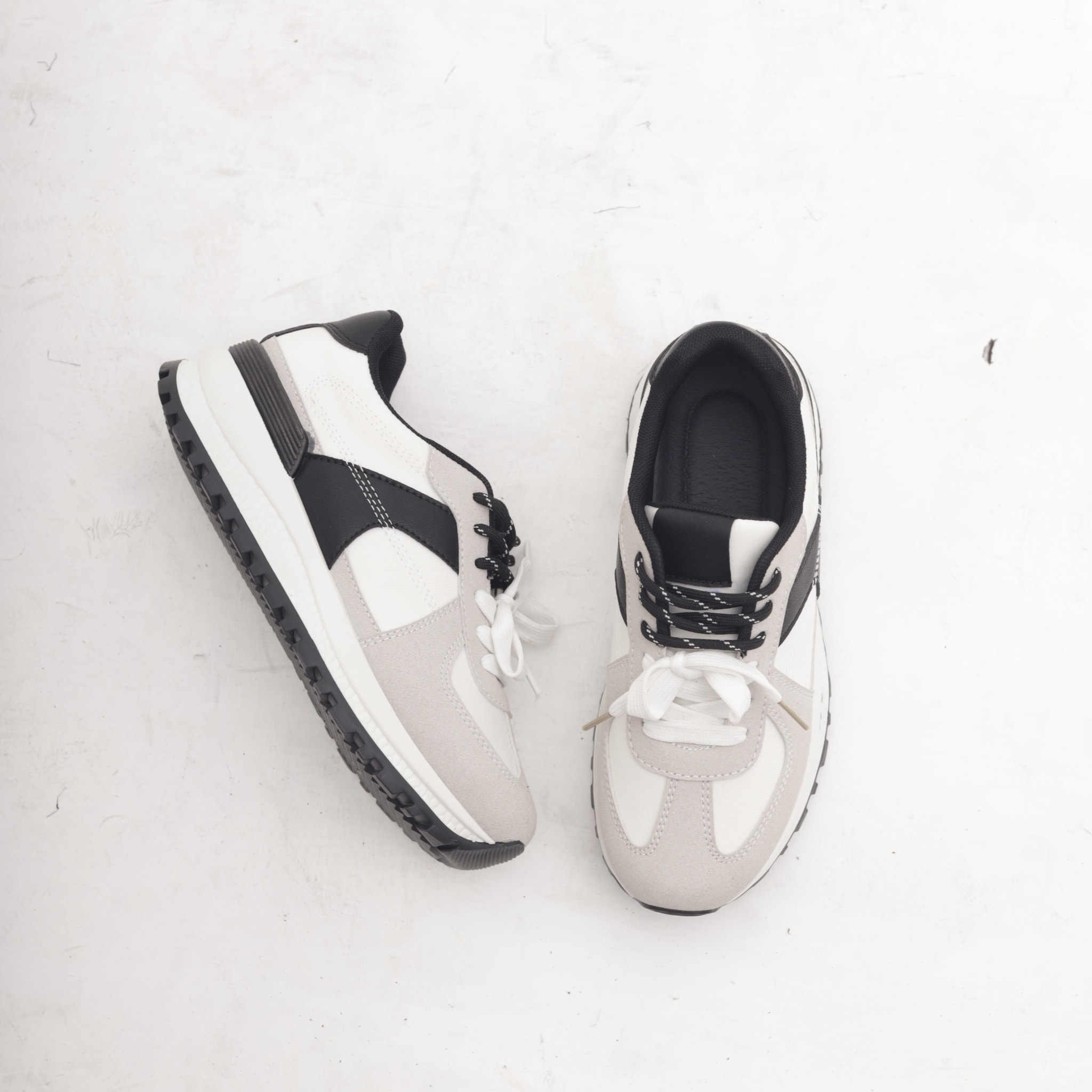 SNEAKERS RUNNING COLOUR BLOCK BIANCO