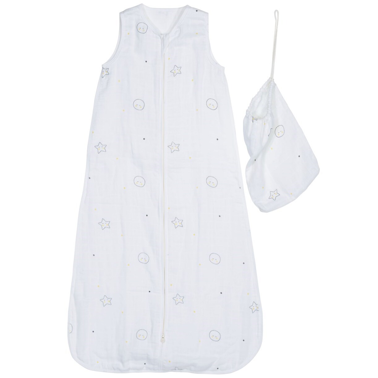 Gigoteuse en coton bio blanc