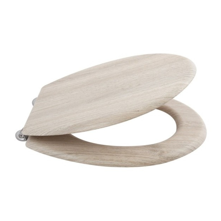 Abattant wc MDF Effet Bois- Charnières Inox MSV