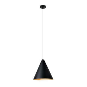 Lampada a sospensione REBEL in acciaio nero e oro
