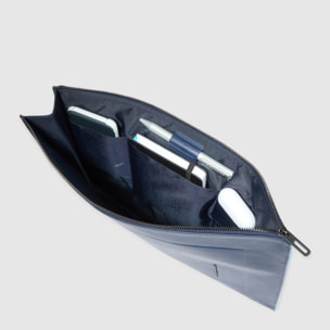 Piquadro Pochette porta iPad® in pelle con tasca per AirPods®, protezioni antiurto e RFID