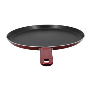 Crêpière antiadhésive en aluminium 26cm - tous feux CERISE
