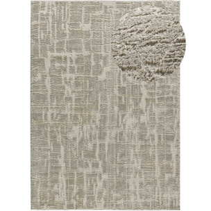 LIMA Alfombra shaggy estilo escandinavo con relieve gris claro, varias medidas disponibles