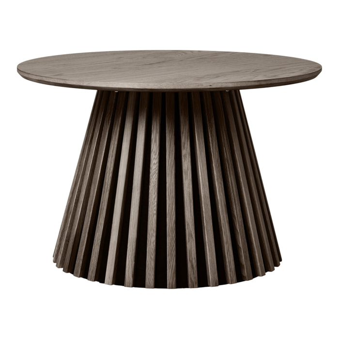 Tavolino da salotto Osaka in rovere affumicato ø70 cm