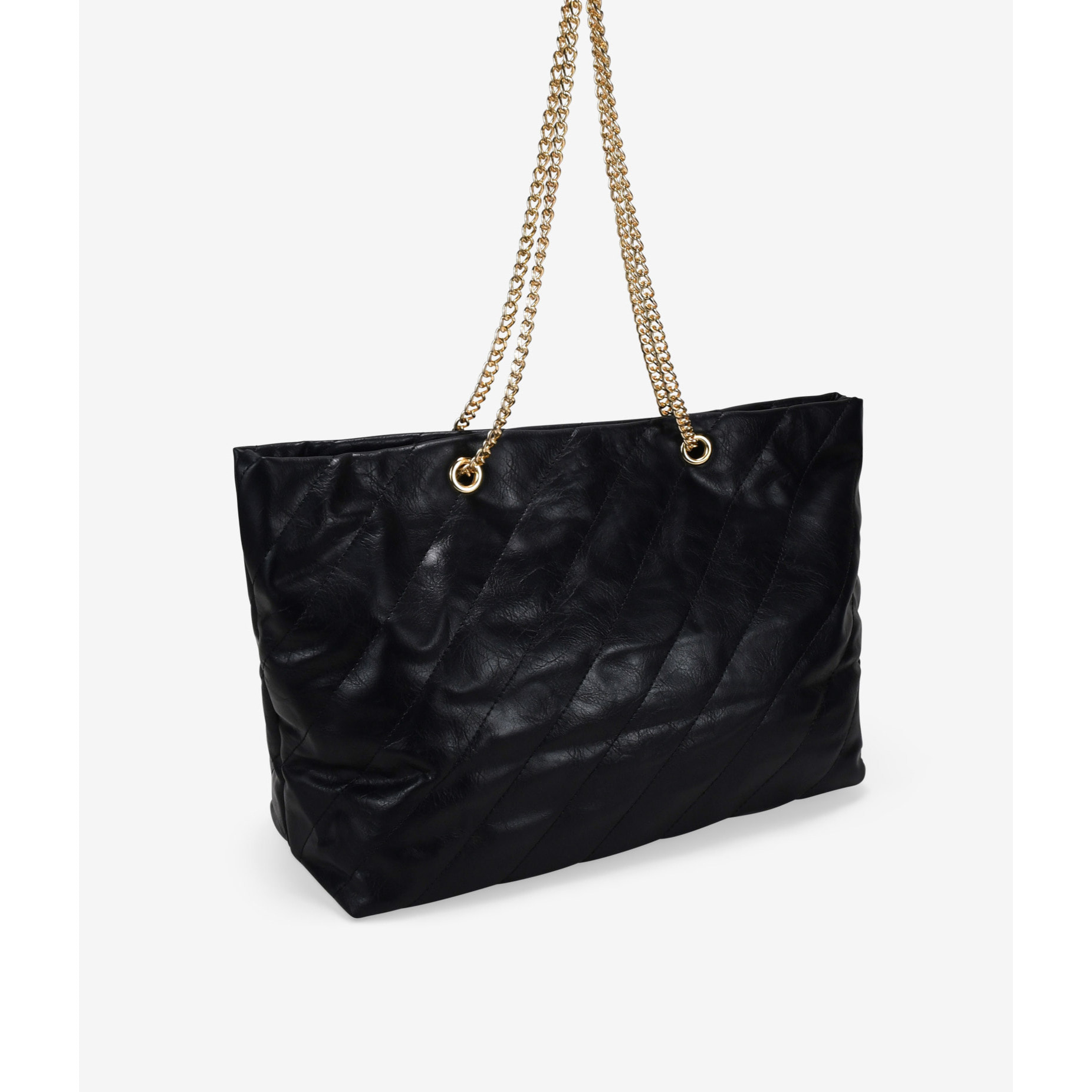 Bolso de hombro negro para portátil con cadena