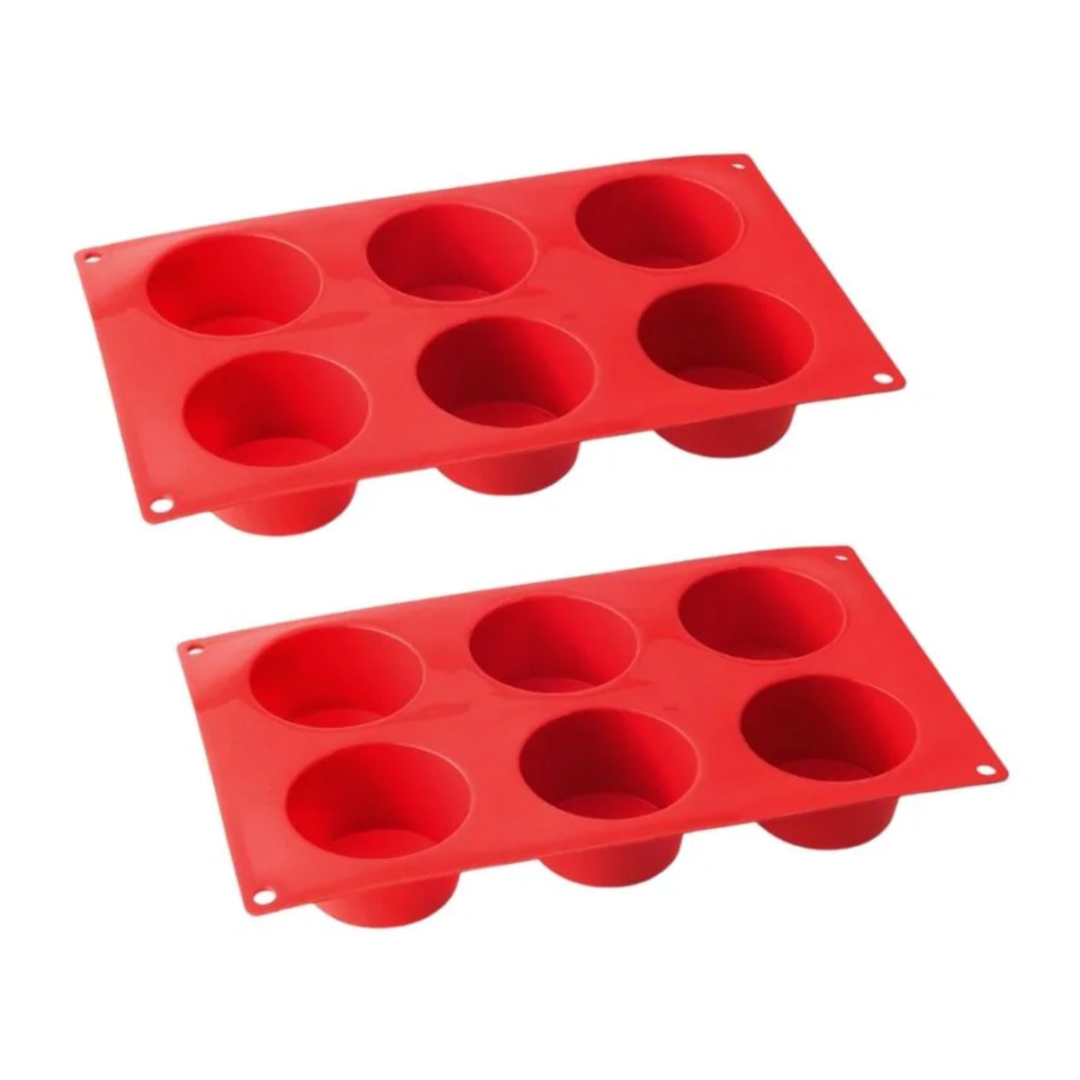 Ensemble de 2 moules à muffins 6 empreintes 30 x 18 cm Dr.Oetker Flexxibel Love