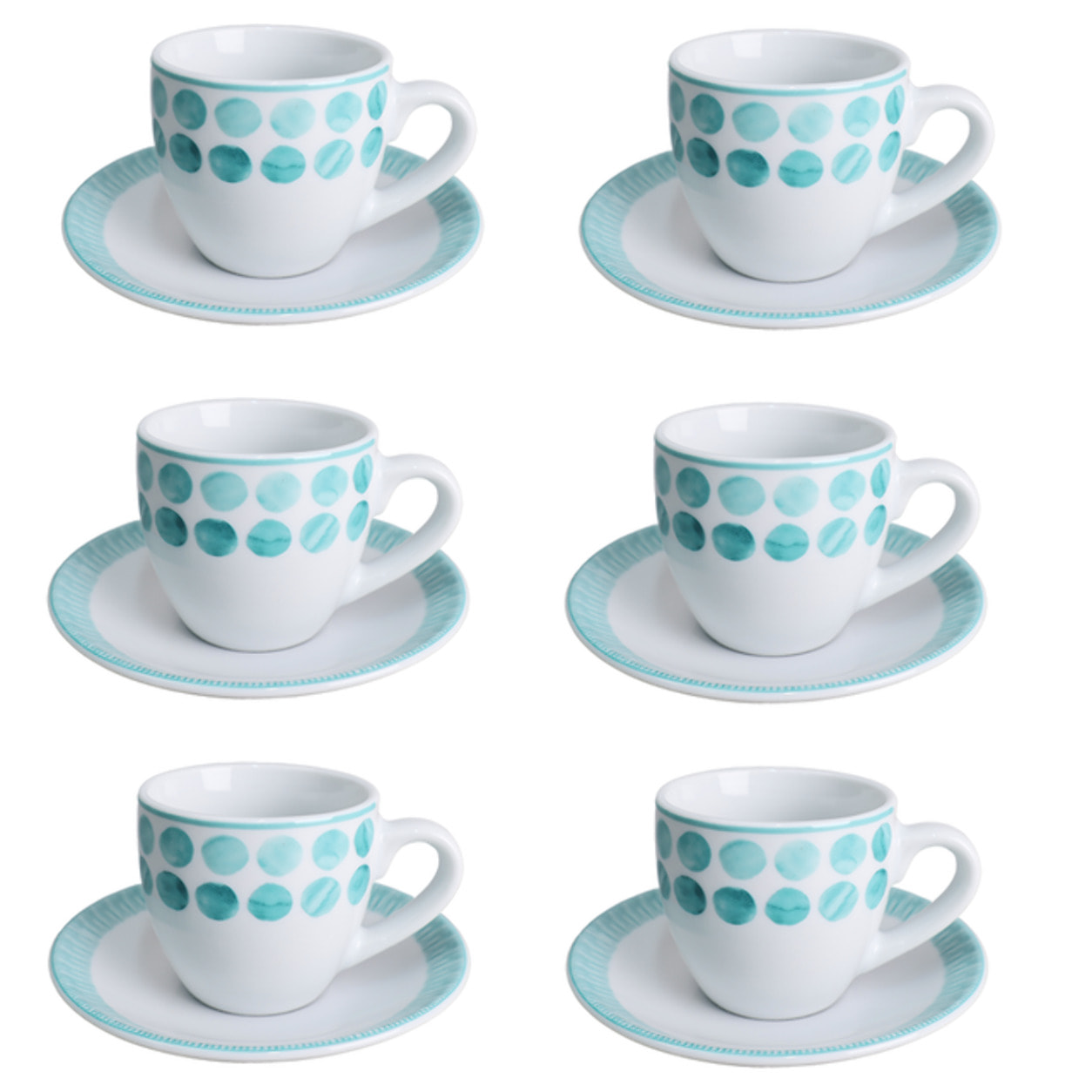 Set da caffè Tabata da 6 pezzi in porcellana