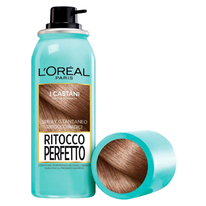Spray Castano per Capelli Bianchi Colore Ritocco Perfetto