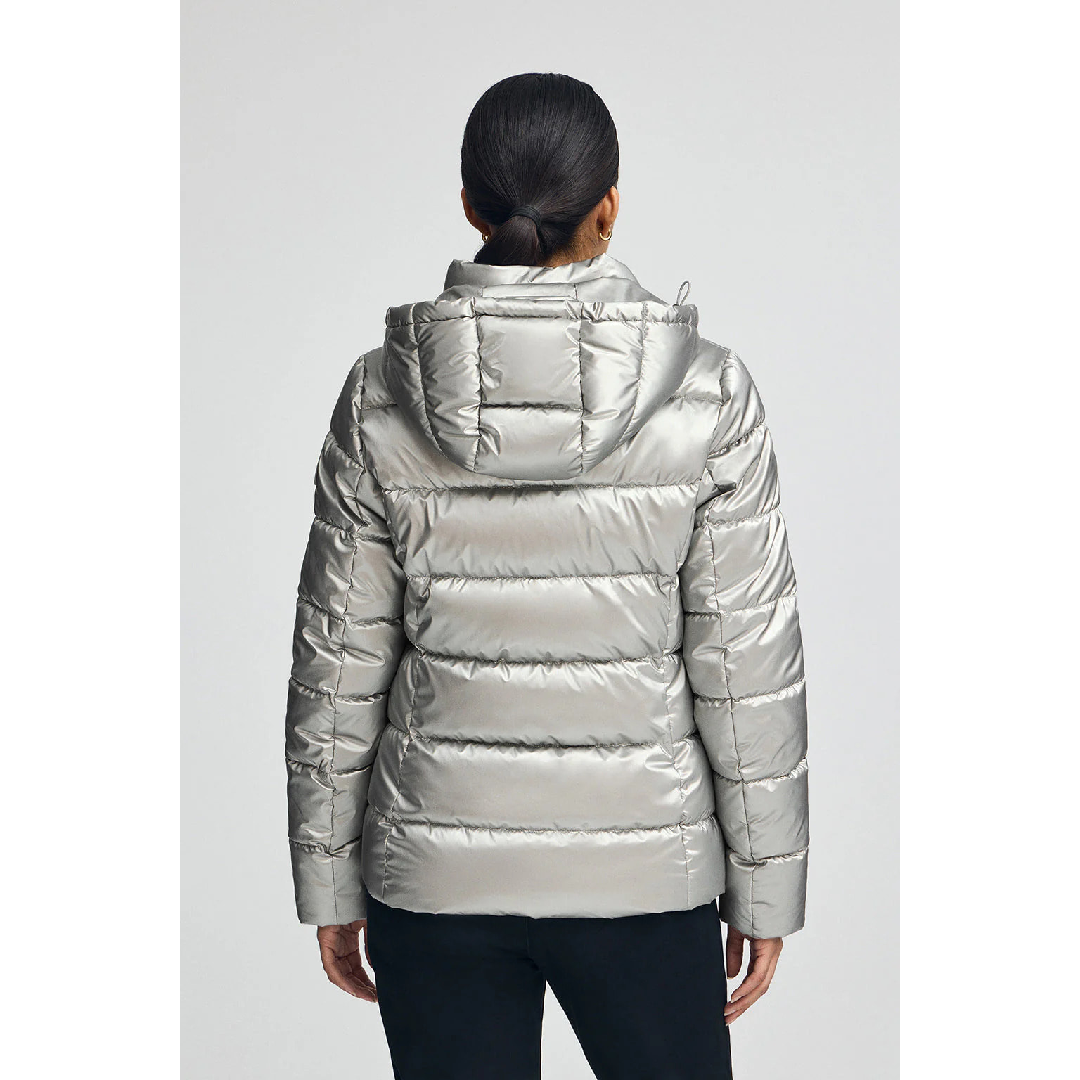 Chaqueta Silvon plateado con logo Polo Club