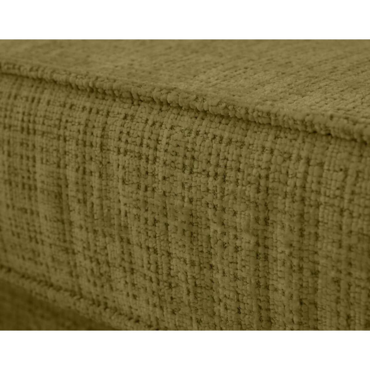 Jake - canapé déhoussable d'angle gauche 5 places en velours texturé - Vert Olive