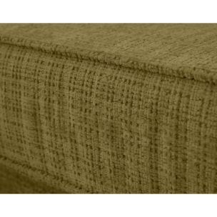 Jake - canapé déhoussable d'angle gauche 5 places en velours texturé - Vert Olive