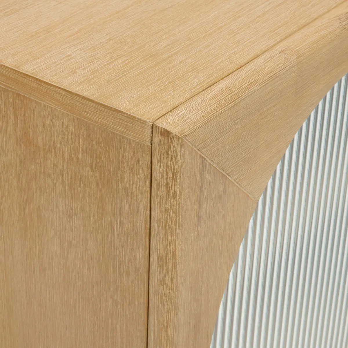 Meuble bas 2 portes 3 étagères Lousada beige 160x40cm