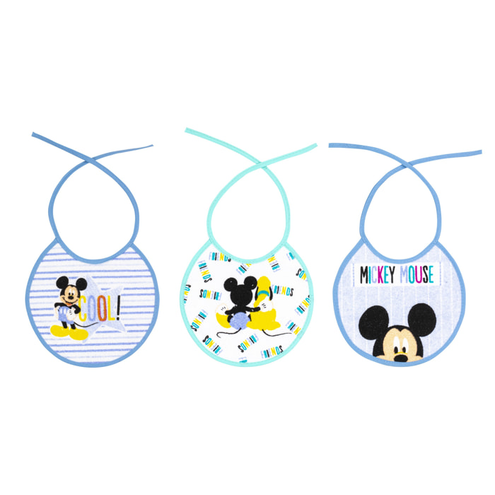 Babero Rizo Disney Mickey Pack 3 Uds.