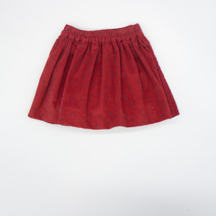 FALDA PANA LUNARES ROJA