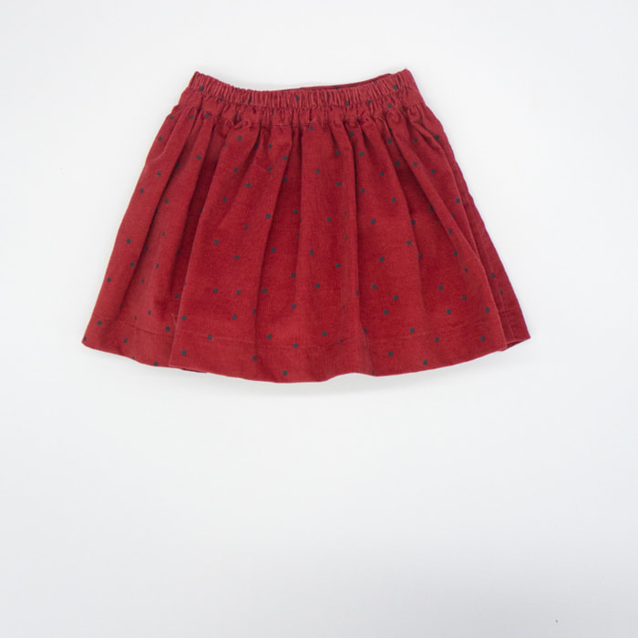 FALDA PANA LUNARES ROJA