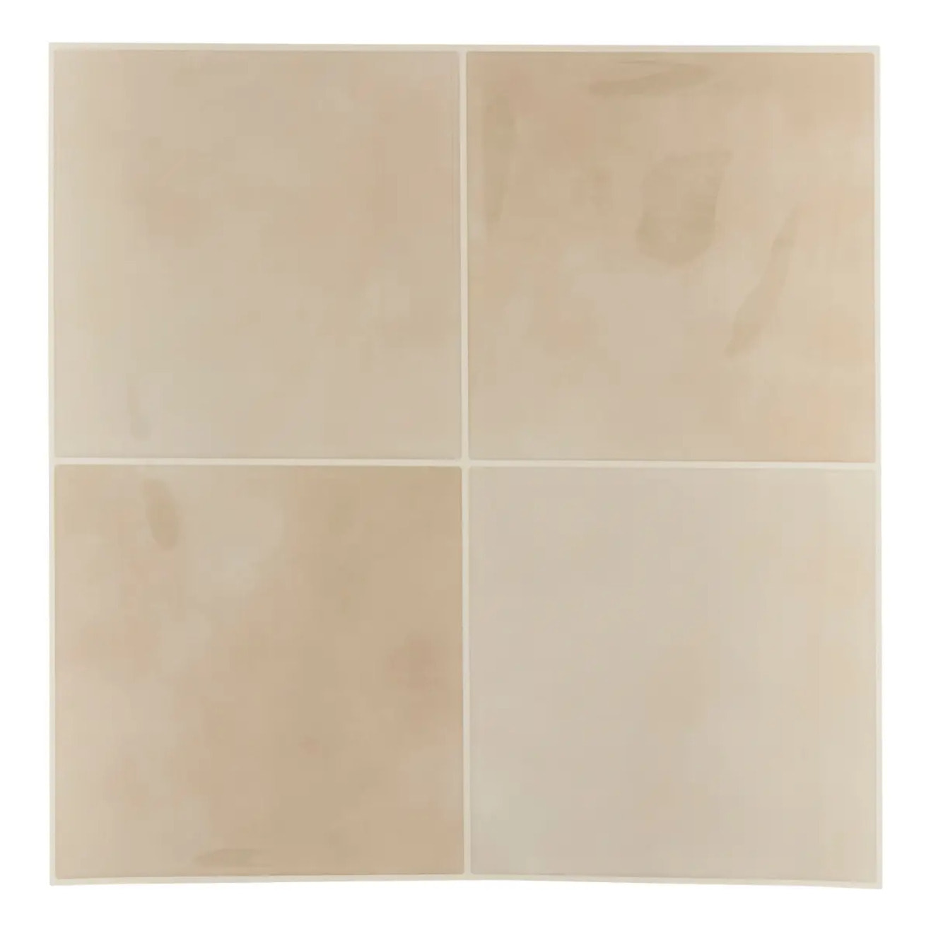 2 stickers muraux Caro carré 25x25cm beige