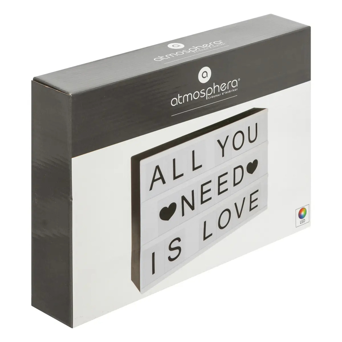 Boîte lumineuse à message Kira 30x22cm