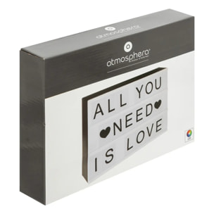 Boîte lumineuse à message Kira 30x22cm