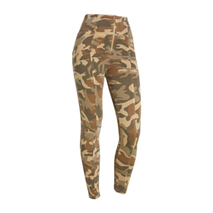 Pantaloni WR.UP® vita alta con zip in jersey camouflage