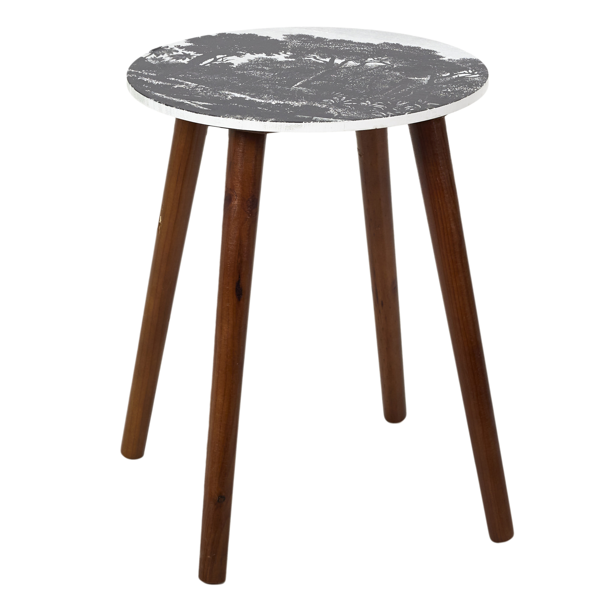 Lot de 2 Tables Gigognes - HOME DECO FACTORY - Bois Foncé - Multicolore