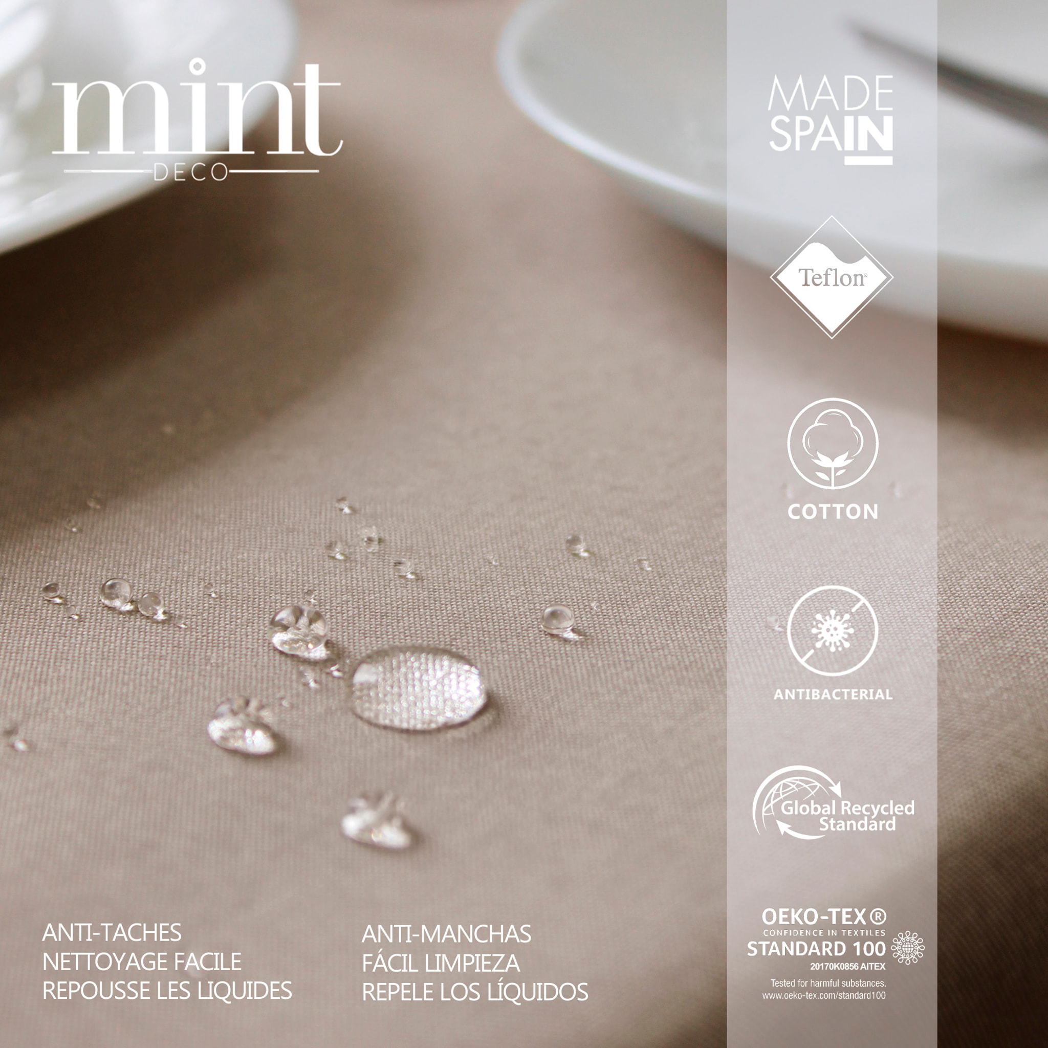 Mantel antimanchas BONTE WHITE