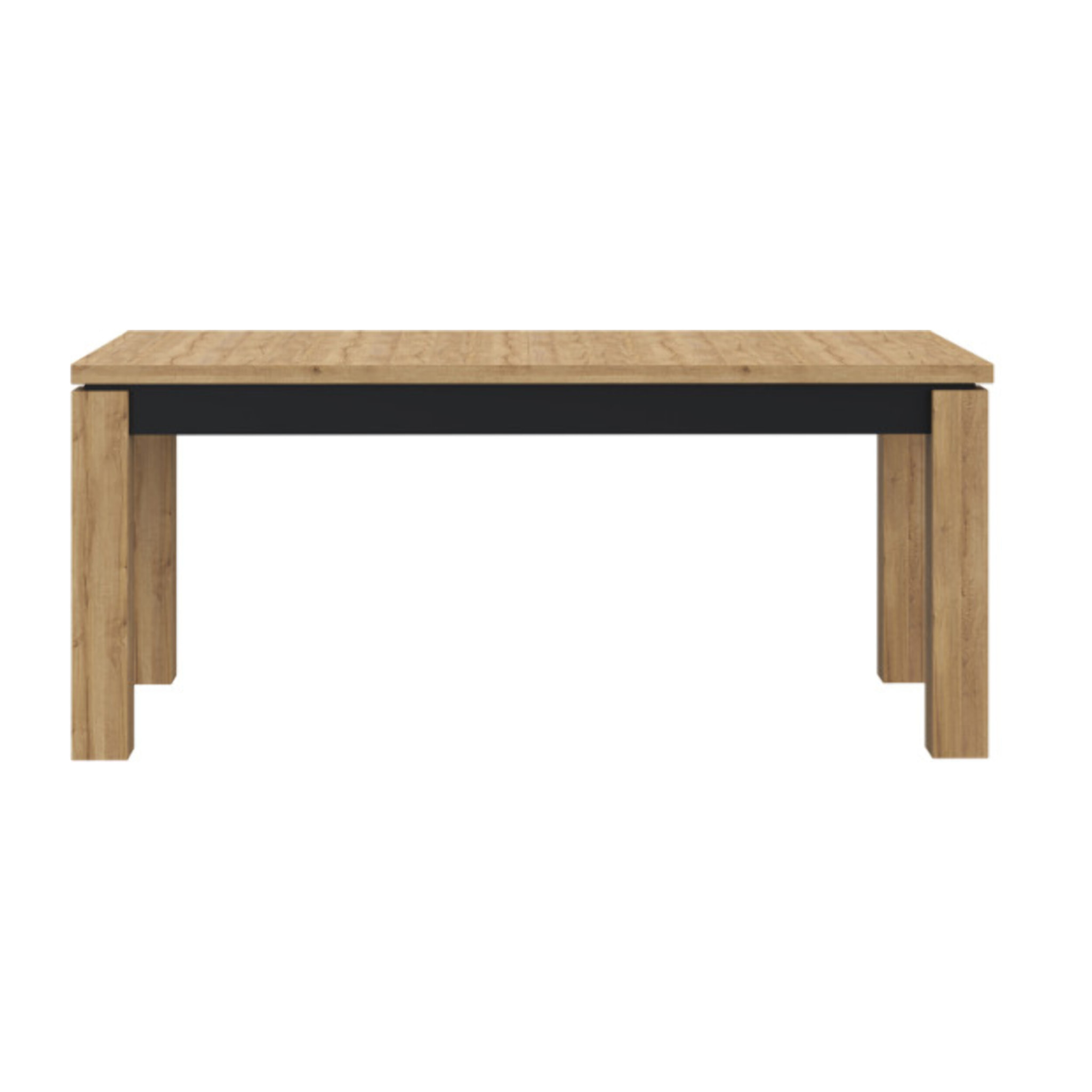 Table extensible 180/226cm en bois effet chêne & noir - FACTORY