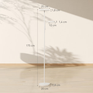 Lámpara de Pie LED Regulable 42W Lámpara de Pie Salón Giratoria con Control Remoto y Táctil Temperatura de Color y Brillo Ajustable para Salas de Estar Dormitorios Oficinas Blanco