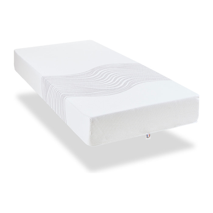 Matelas Sensitive, 21 cm, Mémoire de Forme, Soutien Ferme, Déhoussable, Fabrication Française