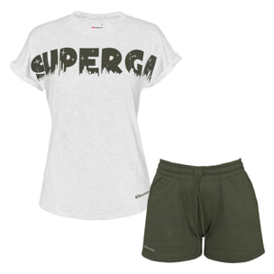 Completo Donna SUPERGA Cotone Jersey T-Shirt Pantaloncino 3 Modelli