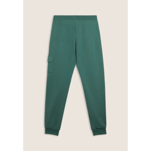 Pantaloni in felpa con tasca cargo e fondo a polsino