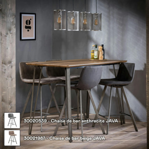Table haute 140 cm bois brun HELSINKI